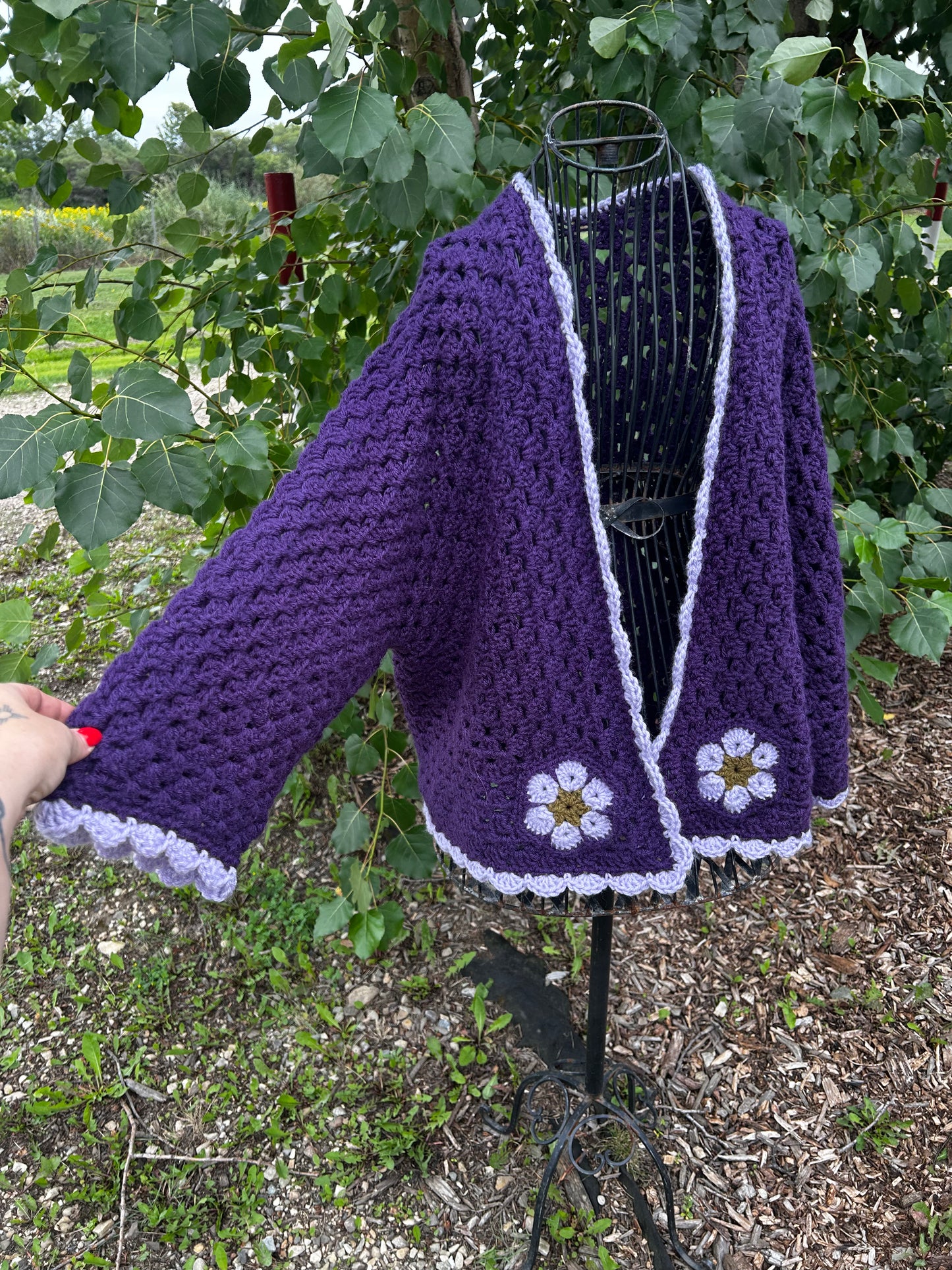 Small Crochet Cardigan