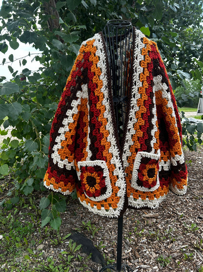 Sunset Flower Fall Cardigan