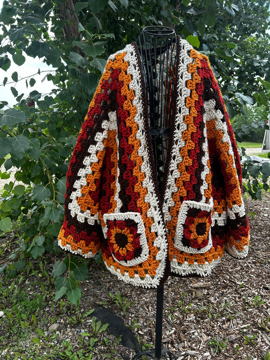 Sunset Flower Fall Cardigan
