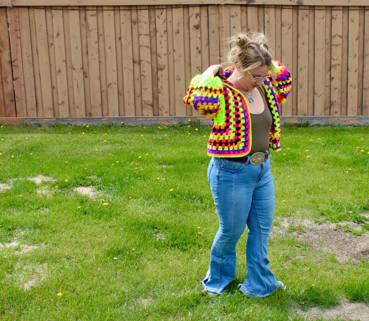 Neon Strip Cardigan