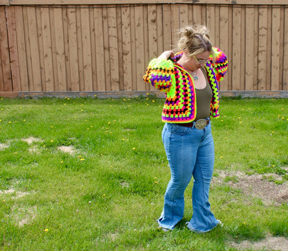 Neon Strip Cardigan
