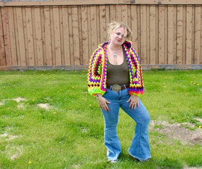Neon Strip Cardigan